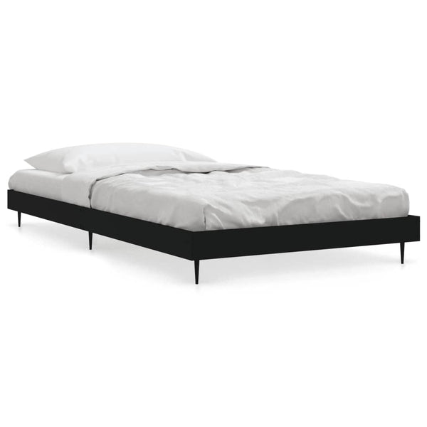 vidaXL Bed Frame Black 90x200 cm Engineered Wood