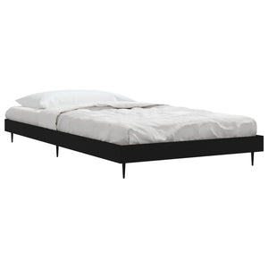 vidaXL Bed Frame Black 90x200 cm Engineered Wood