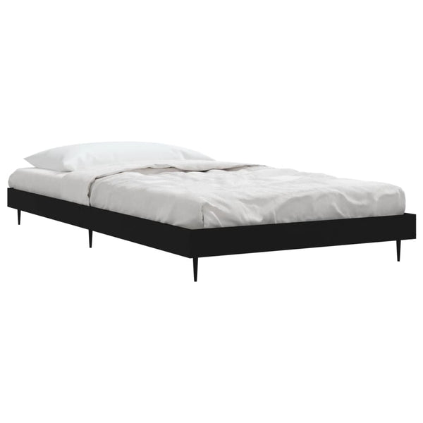 vidaXL Bed Frame Black 90x200 cm Engineered Wood