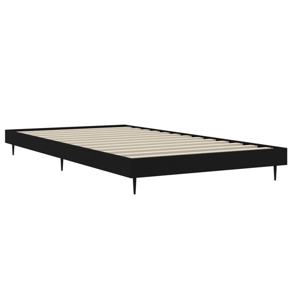 vidaXL Bed Frame Black 90x200 cm Engineered Wood