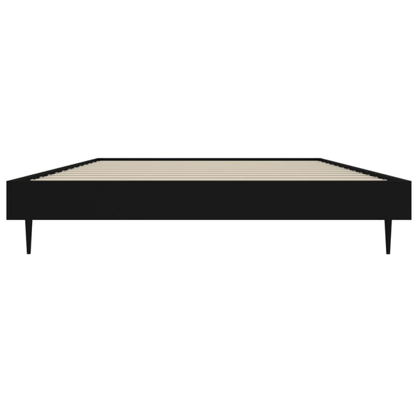 vidaXL Bed Frame Black 90x200 cm Engineered Wood