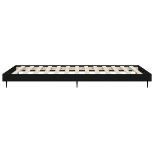 vidaXL Bed Frame Black 90x200 cm Engineered Wood