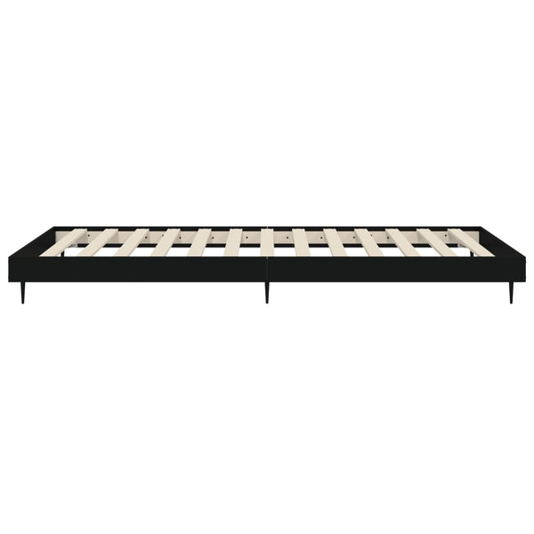 vidaXL Bed Frame Black 90x200 cm Engineered Wood