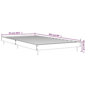 vidaXL Bed Frame Black 90x200 cm Engineered Wood