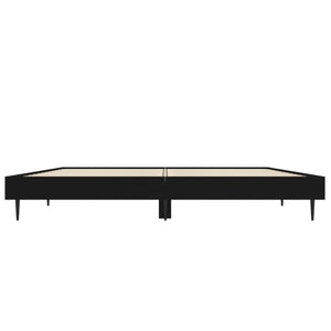 vidaXL Bed Frame Black 140x190 cm Engineered Wood
