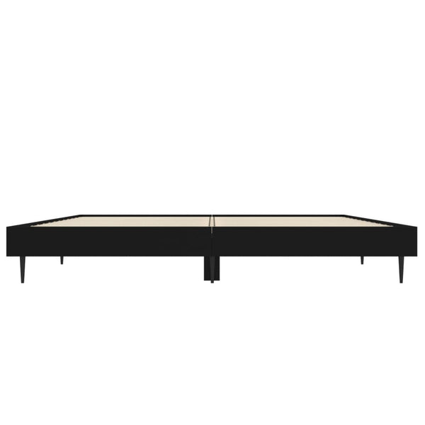 vidaXL Bed Frame Black 140x190 cm Engineered Wood
