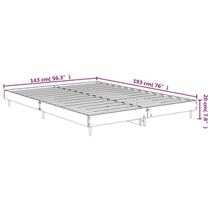 vidaXL Bed Frame Black 140x190 cm Engineered Wood