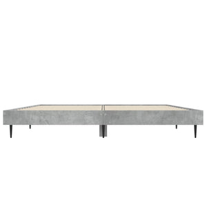 vidaXL Bed Frame Concrete Grey 140x190 cm Engineered Wood