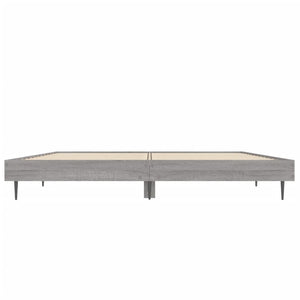 vidaXL Bed Frame Grey Sonoma 140x190 cm Engineered Wood