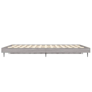 vidaXL Bed Frame Grey Sonoma 140x190 cm Engineered Wood