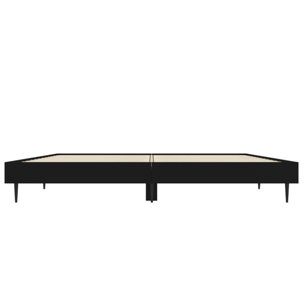 vidaXL Bed Frame Black 135x190 cm Engineered Wood