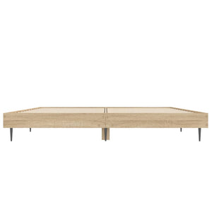 vidaXL Bed Frame Sonoma Oak 135x190 cm Engineered Wood