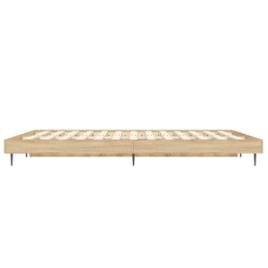 vidaXL Bed Frame Sonoma Oak 135x190 cm Engineered Wood