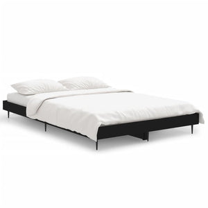 vidaXL Bed Frame Black 120x190 cm Engineered Wood