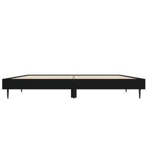 vidaXL Bed Frame Black 120x190 cm Engineered Wood