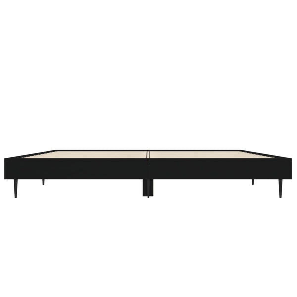 vidaXL Bed Frame Black 120x190 cm Engineered Wood