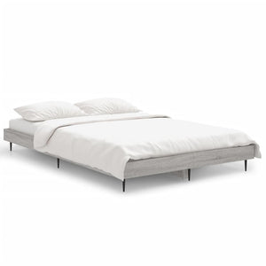 vidaXL Bed Frame Grey Sonoma 120x190 cm Engineered Wood