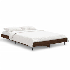 vidaXL Bed Frame Without Mattress Brown Oak 120x190 cm Engineered Wood
