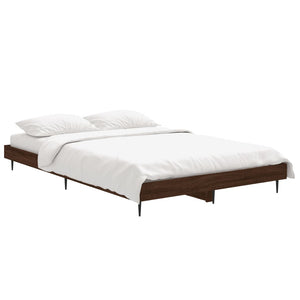 vidaXL Bed Frame Without Mattress Brown Oak 120x190 cm Engineered Wood