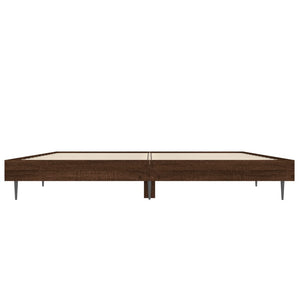 vidaXL Bed Frame Without Mattress Brown Oak 120x190 cm Engineered Wood
