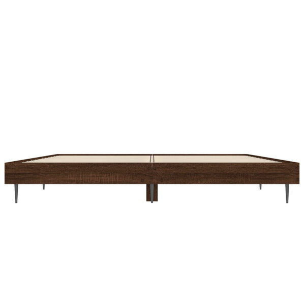 vidaXL Bed Frame Without Mattress Brown Oak 120x190 cm Engineered Wood