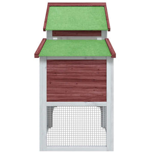 vidaXL Chicken Coop Mocha 186.5x58.5x113 cm Solid Pine Wood