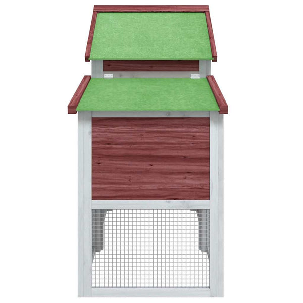 vidaXL Chicken Coop Mocha 186.5x58.5x113 cm Solid Pine Wood