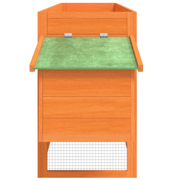 vidaXL Chicken Coop Brown 204x50x84 cm Solid Pine Wood