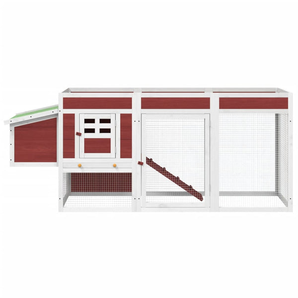vidaXL Chicken Coop Mocha 204x50x84 cm Solid Pine Wood