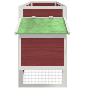 vidaXL Chicken Coop Mocha 204x50x84 cm Solid Pine Wood