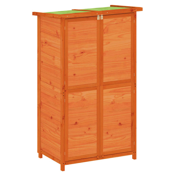 vidaXL Tool Shed Brown 83x57x140 cm Solid Pine Wood