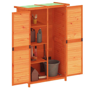 vidaXL Tool Shed Brown 83x57x140 cm Solid Pine Wood