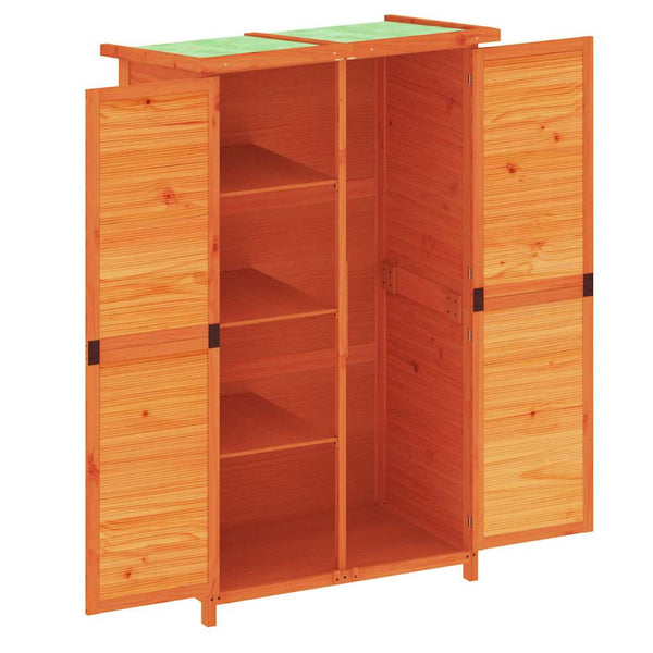 vidaXL Tool Shed Brown 83x57x140 cm Solid Pine Wood