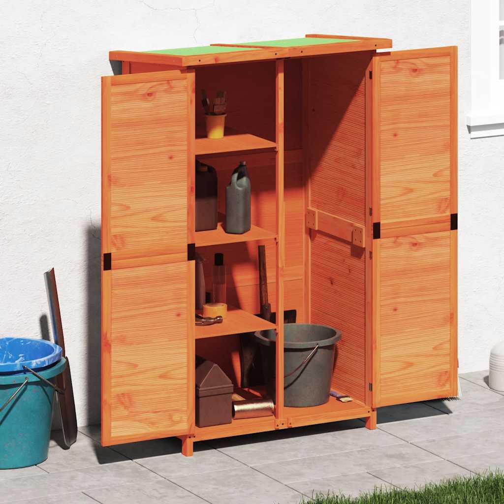 vidaXL Tool Shed Brown 83x57x140 cm Solid Pine Wood