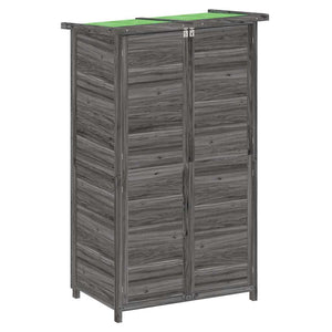 vidaXL Garden Storage Shed Gray 83x57x140 cm Solid Pine Wood