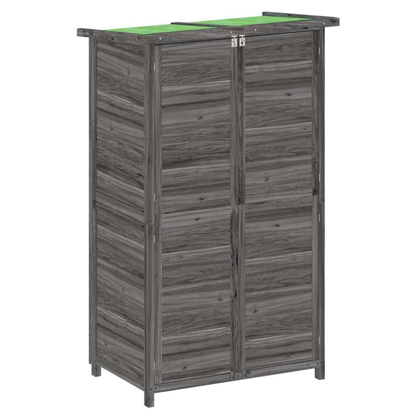 vidaXL Garden Storage Shed Gray 83x57x140 cm Solid Pine Wood