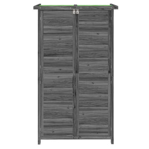 vidaXL Garden Storage Shed Gray 83x57x140 cm Solid Pine Wood