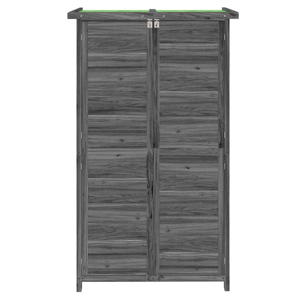 vidaXL Garden Storage Shed Gray 83x57x140 cm Solid Pine Wood