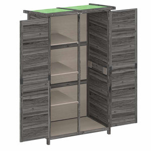 vidaXL Garden Storage Shed Gray 83x57x140 cm Solid Pine Wood