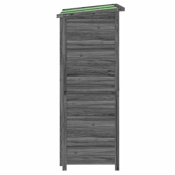 vidaXL Garden Storage Shed Gray 83x57x140 cm Solid Pine Wood
