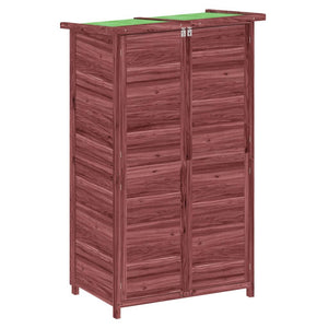 vidaXL Tool Shed Mocca 83x57x140 cm Solid Pine Wood