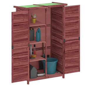 vidaXL Tool Shed Mocca 83x57x140 cm Solid Pine Wood