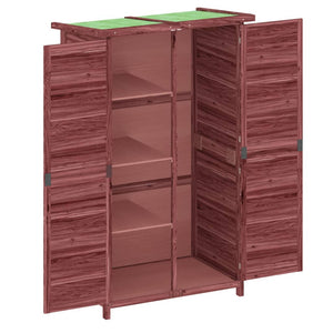 vidaXL Tool Shed Mocca 83x57x140 cm Solid Pine Wood