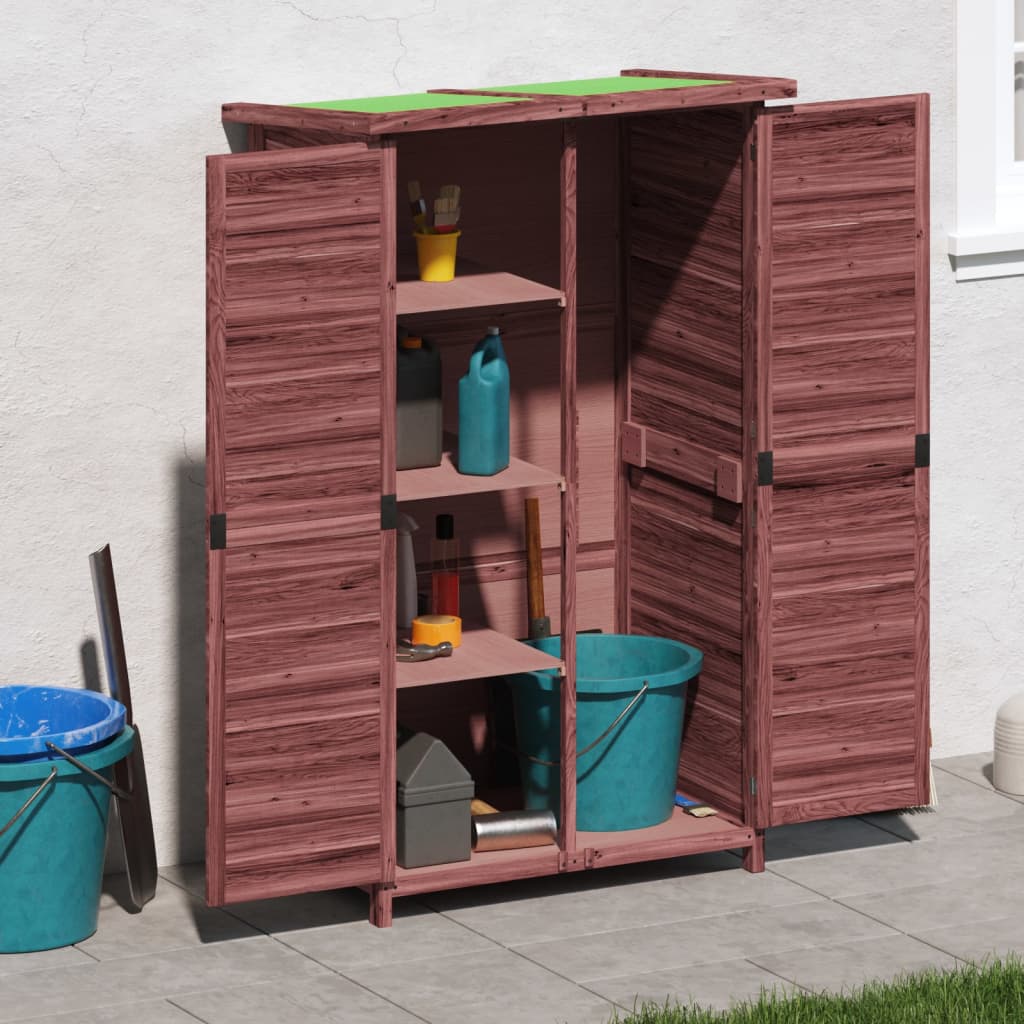 vidaXL Tool Shed Mocca 83x57x140 cm Solid Pine Wood