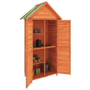vidaXL Garden Storage Shed Brown 89x52.5x175 cm Solid Pine Wood
