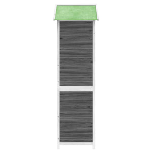 vidaXL Garden Storage Shed Gray 120x53.5x170 cm Solid Pinewood