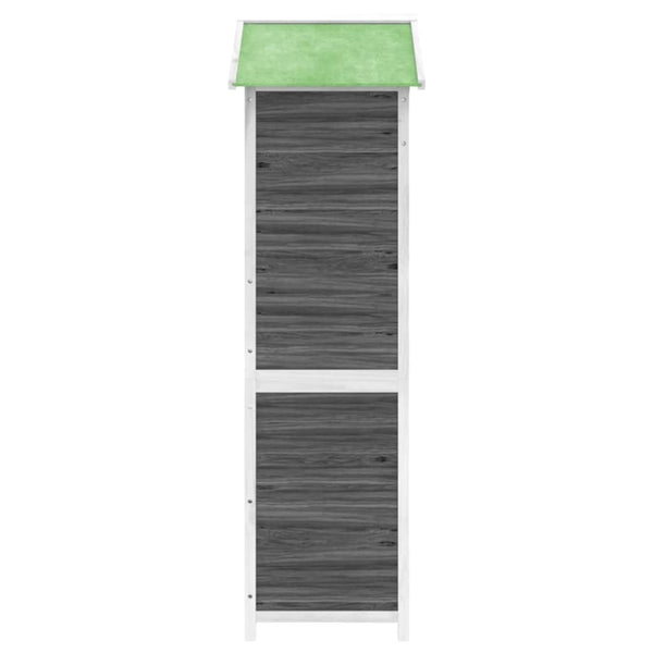 vidaXL Garden Storage Shed Gray 120x53.5x170 cm Solid Pinewood
