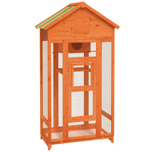 vidaXL Aviary Brown 91.5x53x170 cm Solid Pine Wood