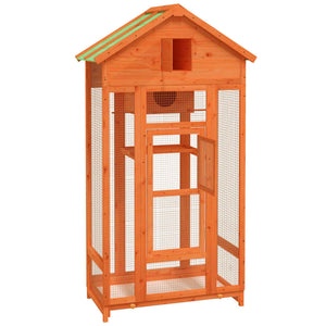 vidaXL Aviary Brown 91.5x53x170 cm Solid Pine Wood