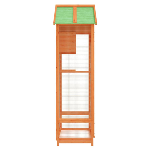 vidaXL Aviary Brown 91.5x53x170 cm Solid Pine Wood